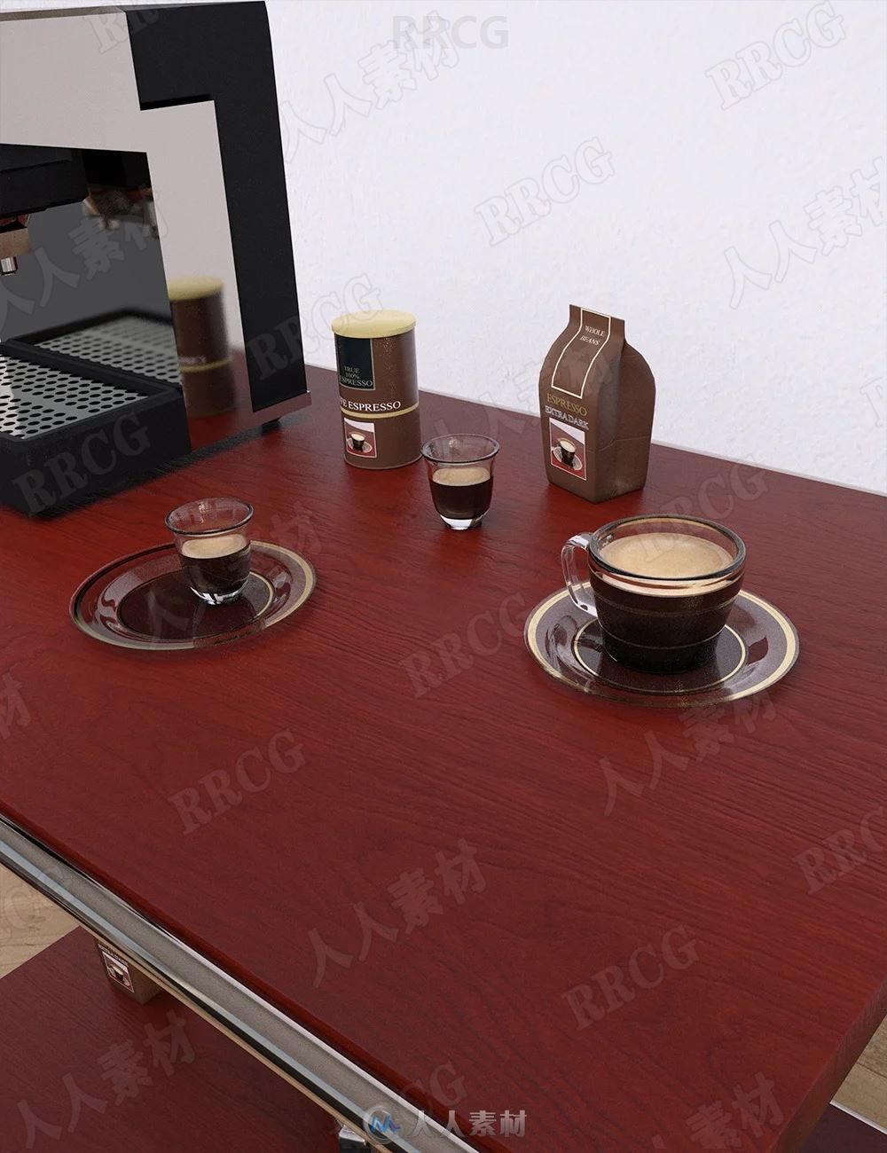 茶水间咖啡机辅助道具3D模型合集