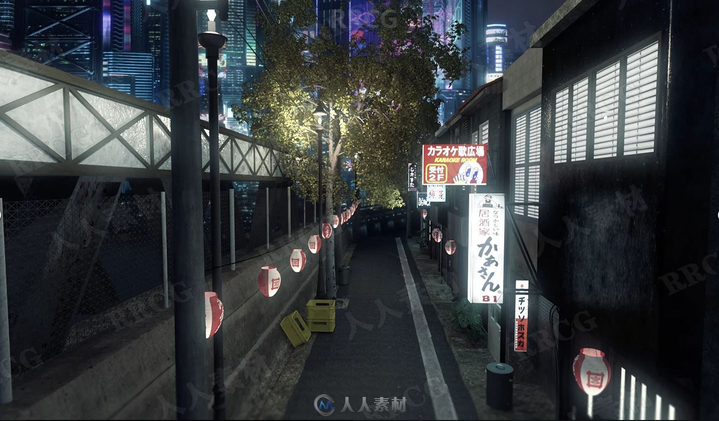 逼真美丽城市夜景场景3D模型合集