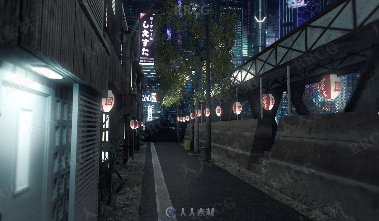 逼真美丽城市夜景场景3D模型合集