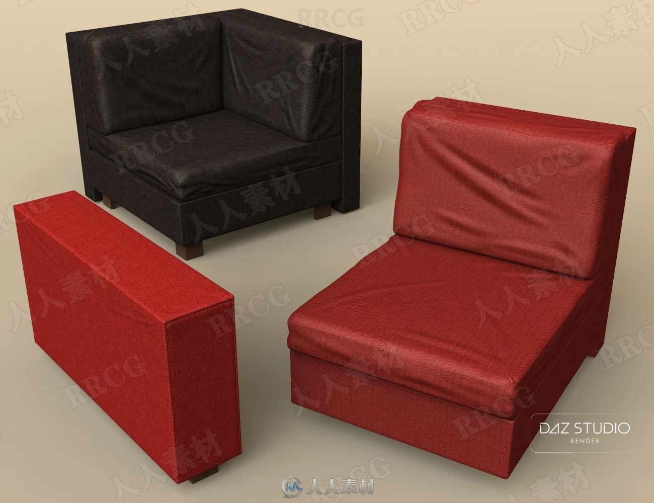 变形组合沙发3D模型合集
