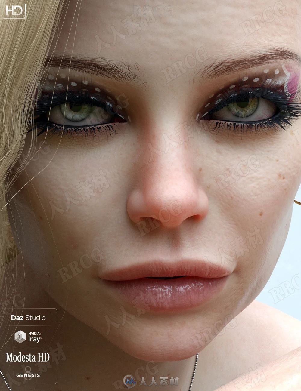 逼真皮肤瑞典女性不同造型3D模型合集