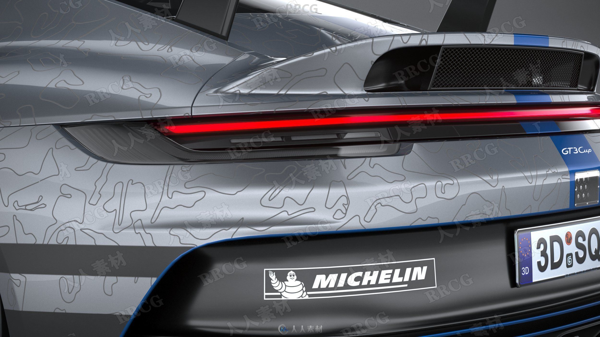 保时捷911 GT3 CUP 2021真实汽车高质量3D模型