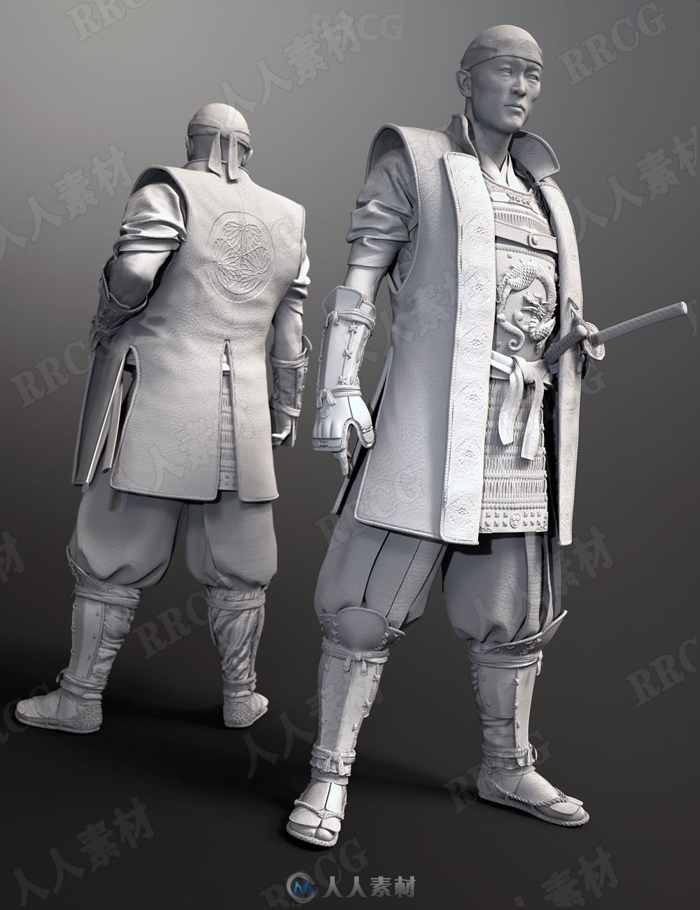 男性铁甲将军战斗角色3D模型合集