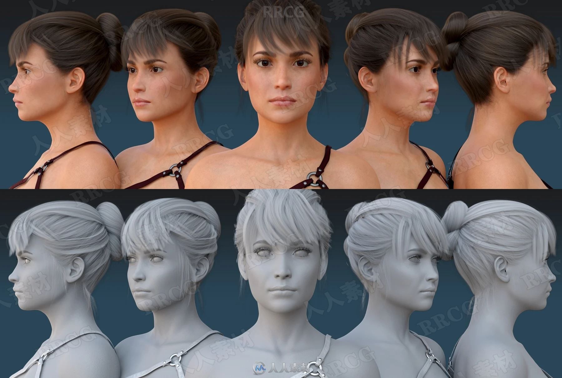 原始脏兮兮战斗女性3D模型合集