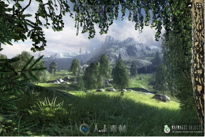 山峰自然景观地形工具Unity游戏素材资源