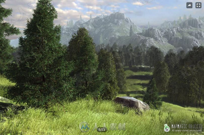 山峰自然景观地形工具Unity游戏素材资源