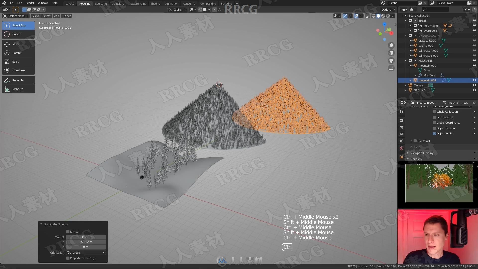 Blender 3D森林环境场景制作工作流程视频教程