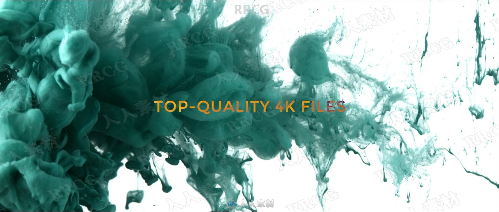 50组顶级彩色墨水墨迹元素背景4K高清视频素材合集