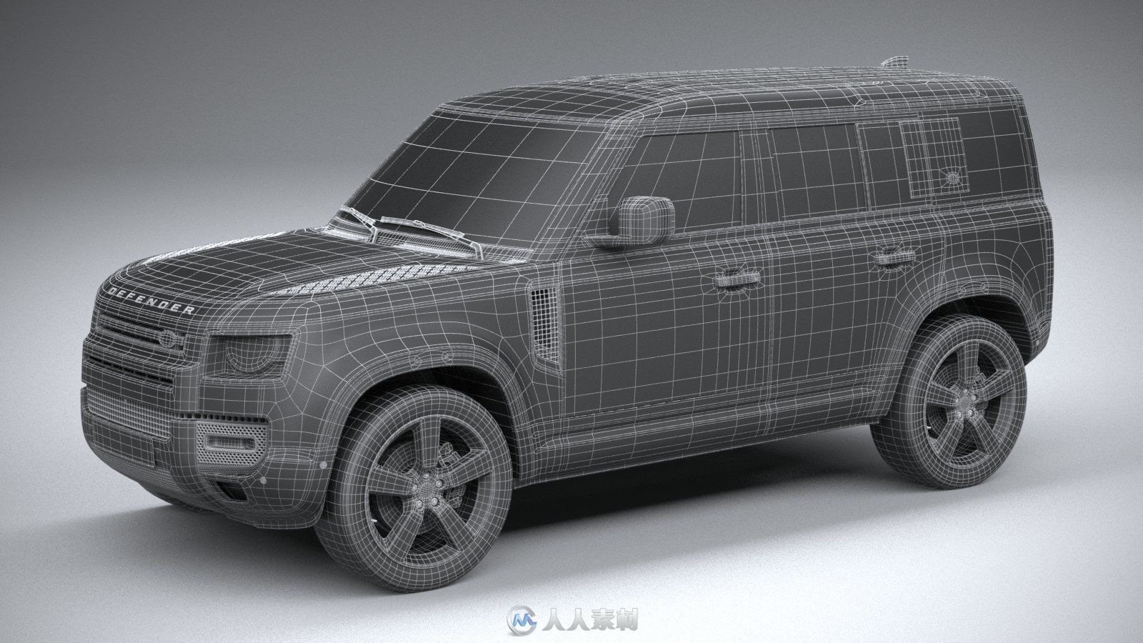 路虎卫士110 Land Rover Defender真实汽车高质量3D模型