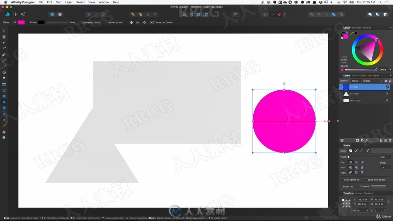 Affinity Designer矢量图形插图速成技能训练视频教程