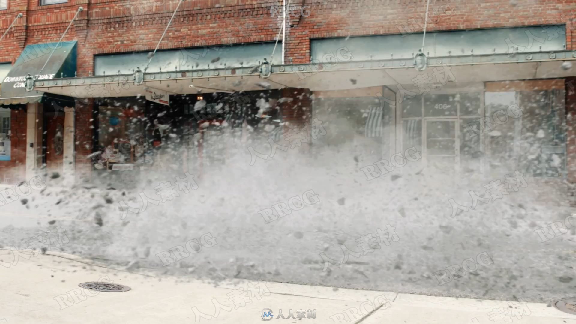 40组地面混泥土爆炸破碎VFX视效高清视频素材合集