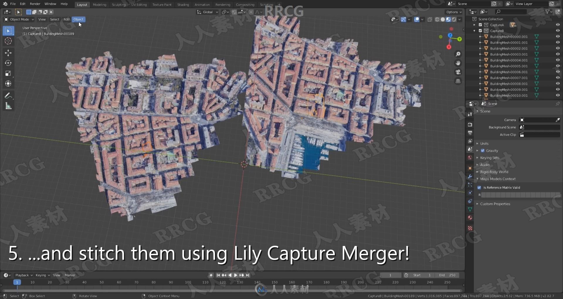 Lily Capture MERGER纹理匹配对象Blender插件V1.01版