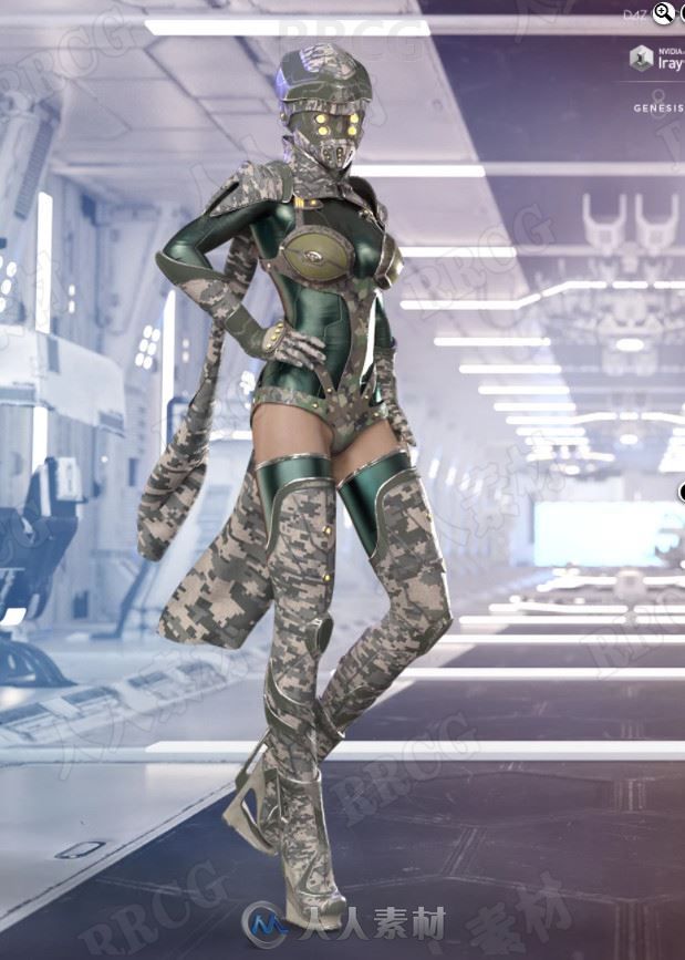 科幻机甲女性机械角色3D模型合集