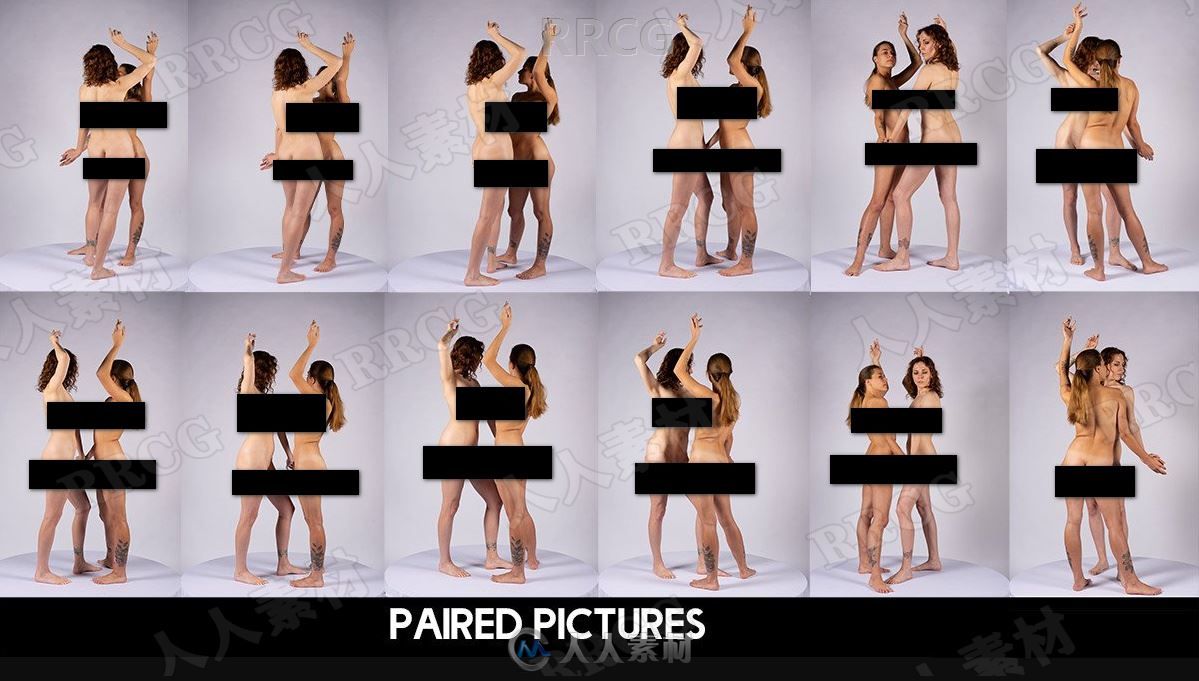 1500组360度旋转女性姿势造型高清参考图片合集