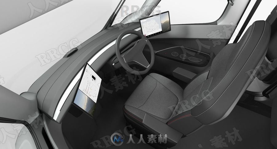 特斯拉电动卡车Tesla Semi真实汽车3D模型