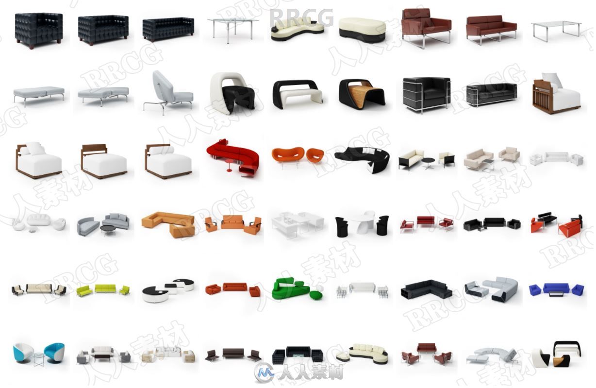 102组高品质沙发桌子椅子家具相关3D模型合集 Evermotion Archmodels第92季