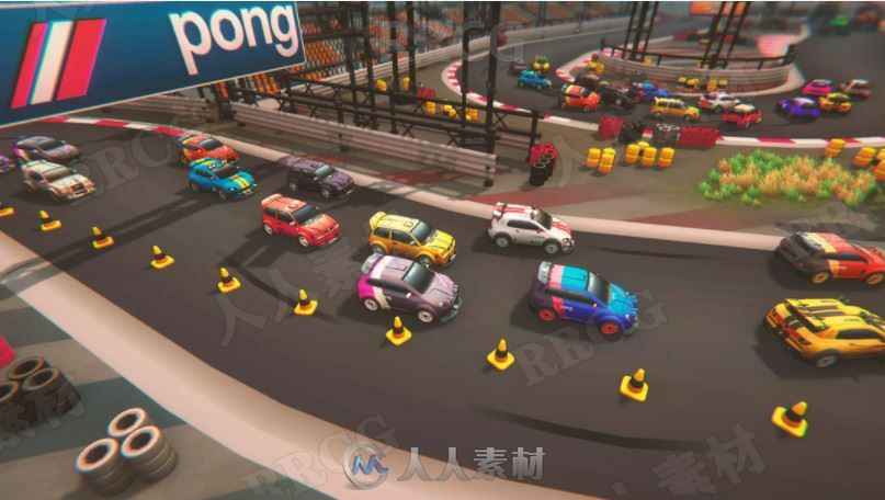 卡通竞速赛车交通工具模型Unity游戏素材资源