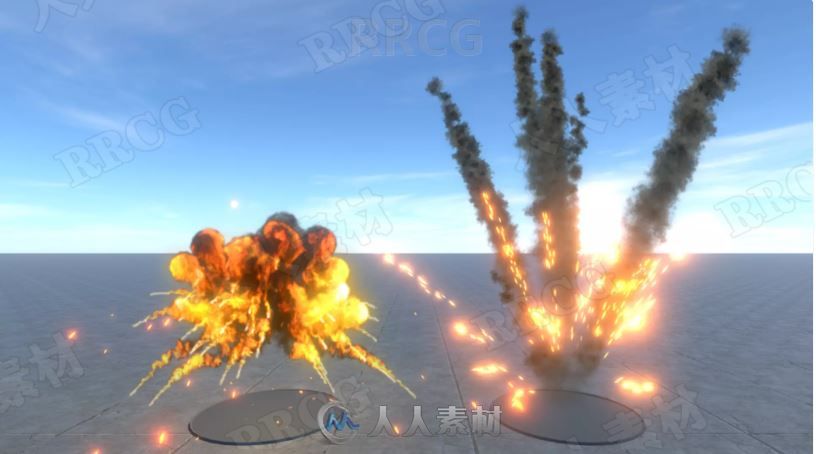 真实火焰与爆炸粒子视觉特效Unity游戏素材资源
