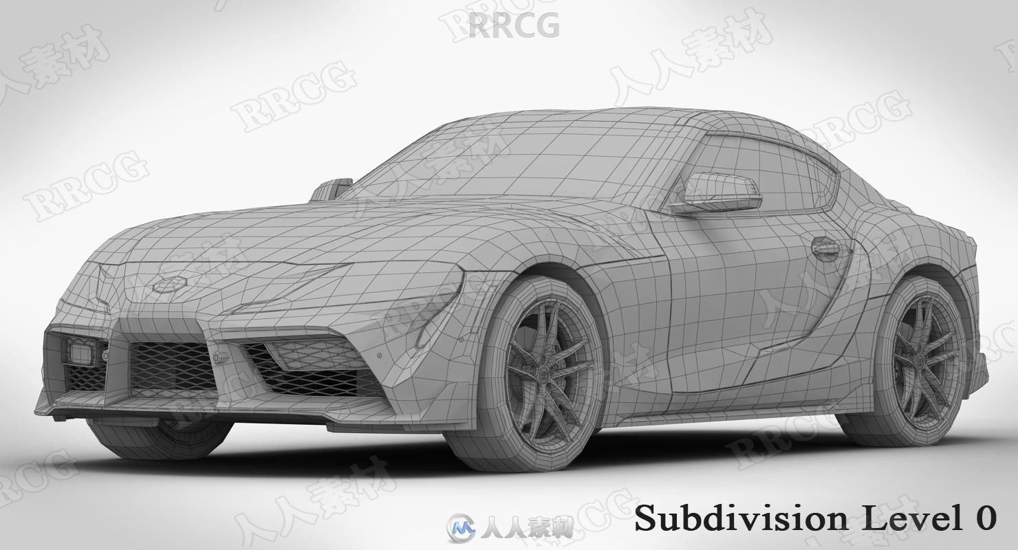 丰田跑车Toyota Supra GR 2020款真实汽车3D模型