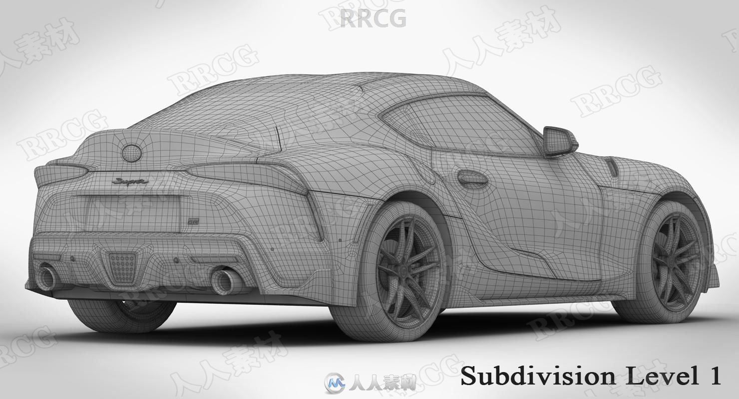 丰田跑车Toyota Supra GR 2020款真实汽车3D模型