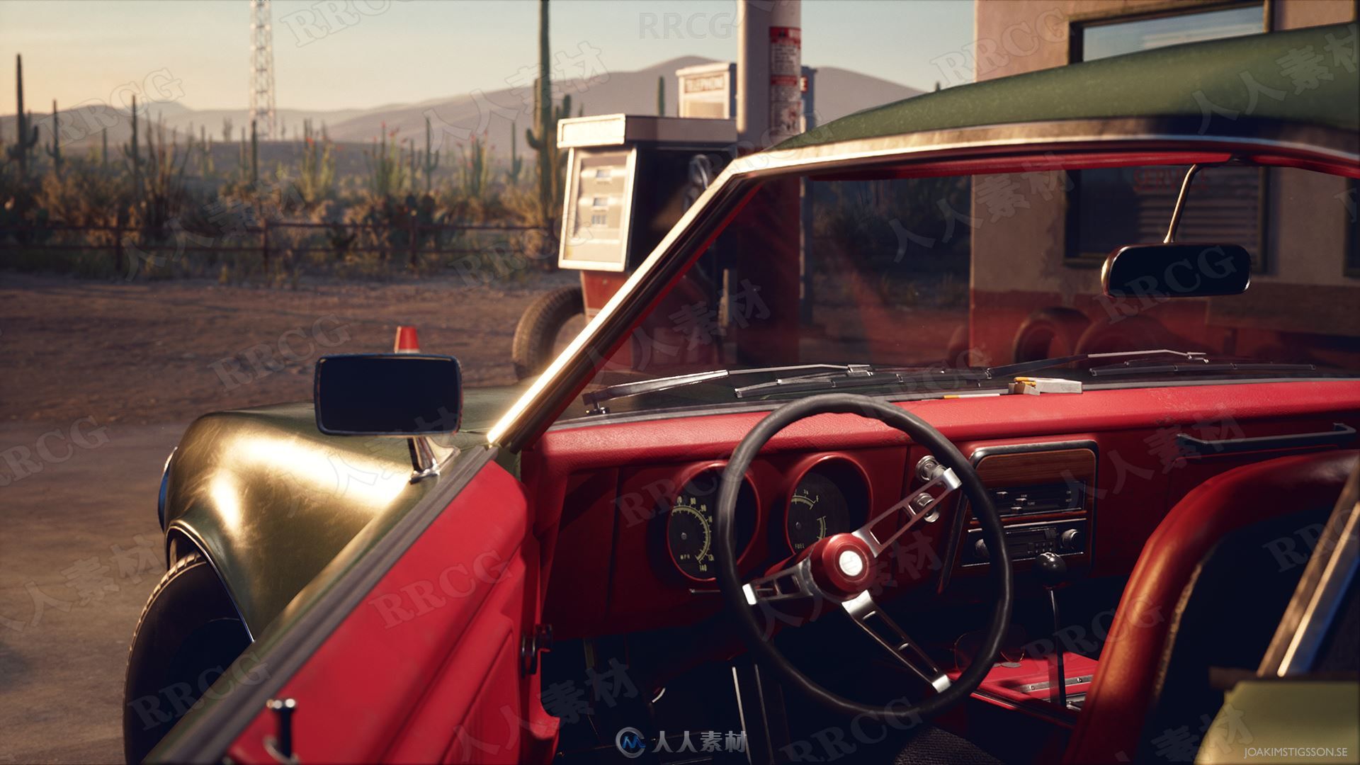 逼真大规模沙漠加油站地形Unreal Engine游戏素材资源