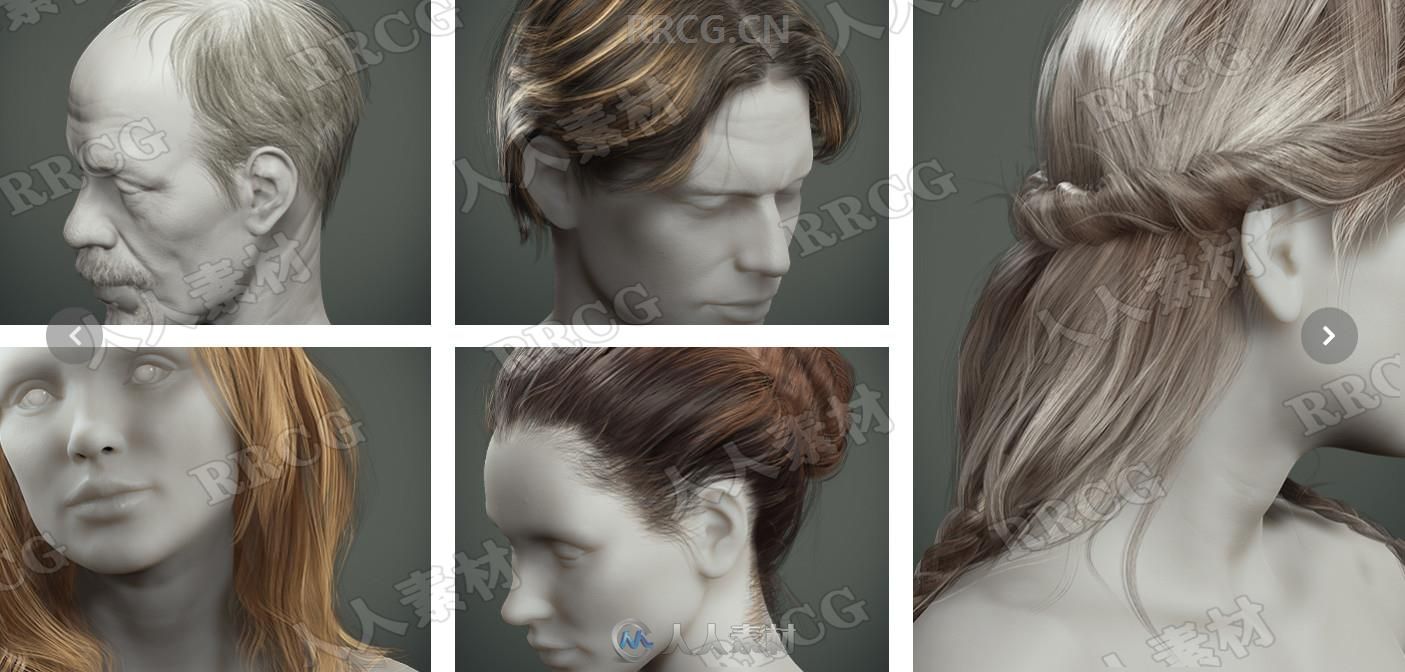 10组Reallusion专用个性发型3D模型合集