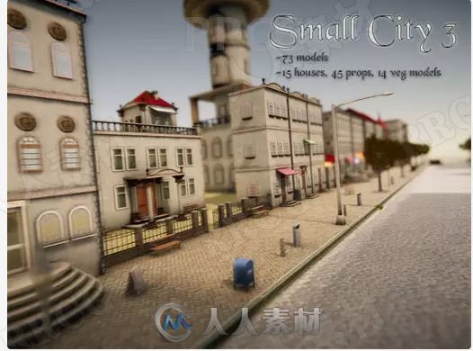 逼真3D城市外观场景环境道具Unity游戏素材资源