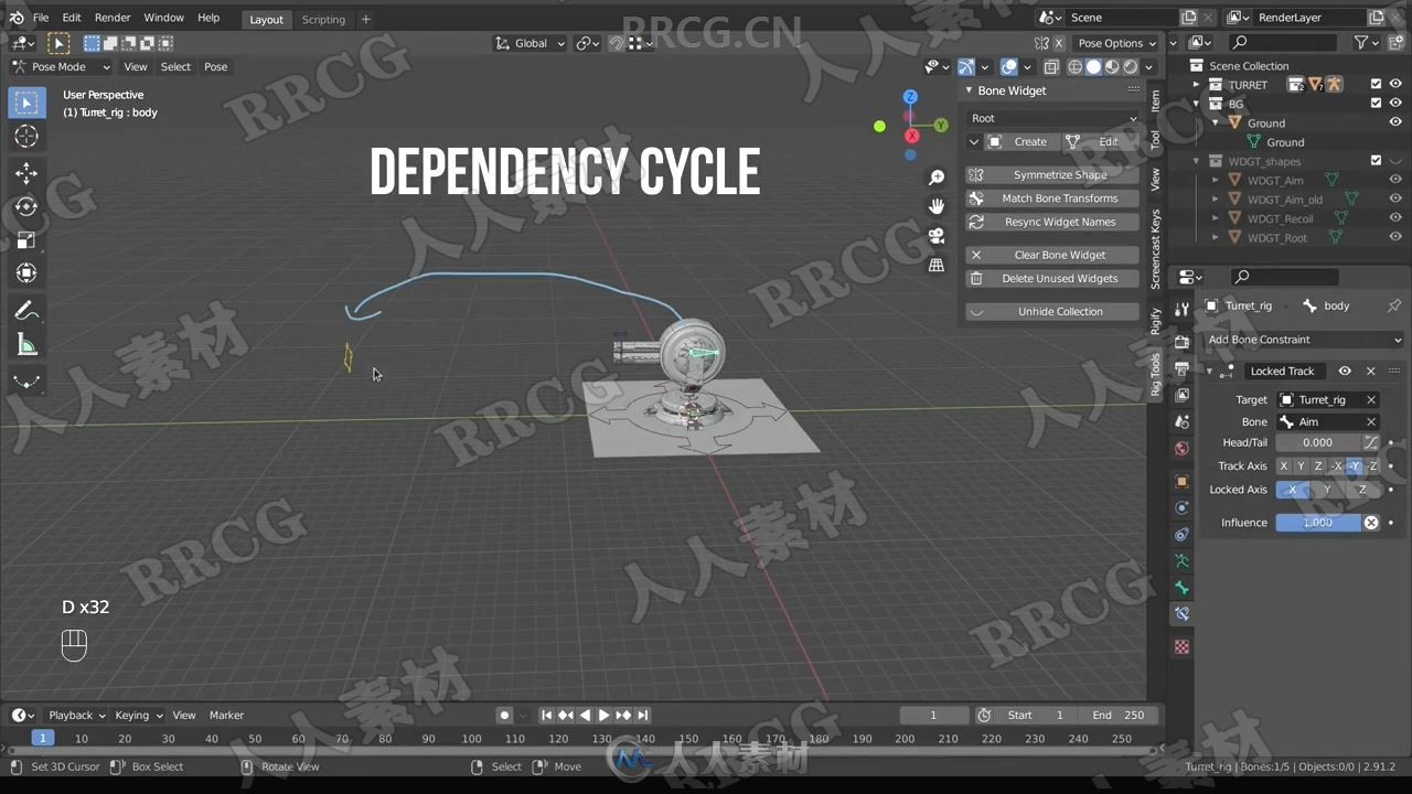 Blender骨骼绑定动画核心技术训练视频教程