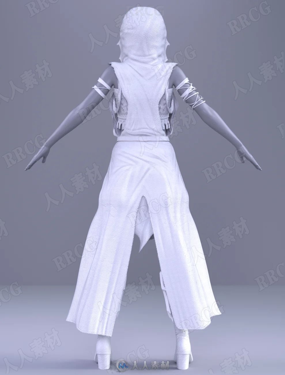 科幻神秘女巫服饰套装3D模型合集