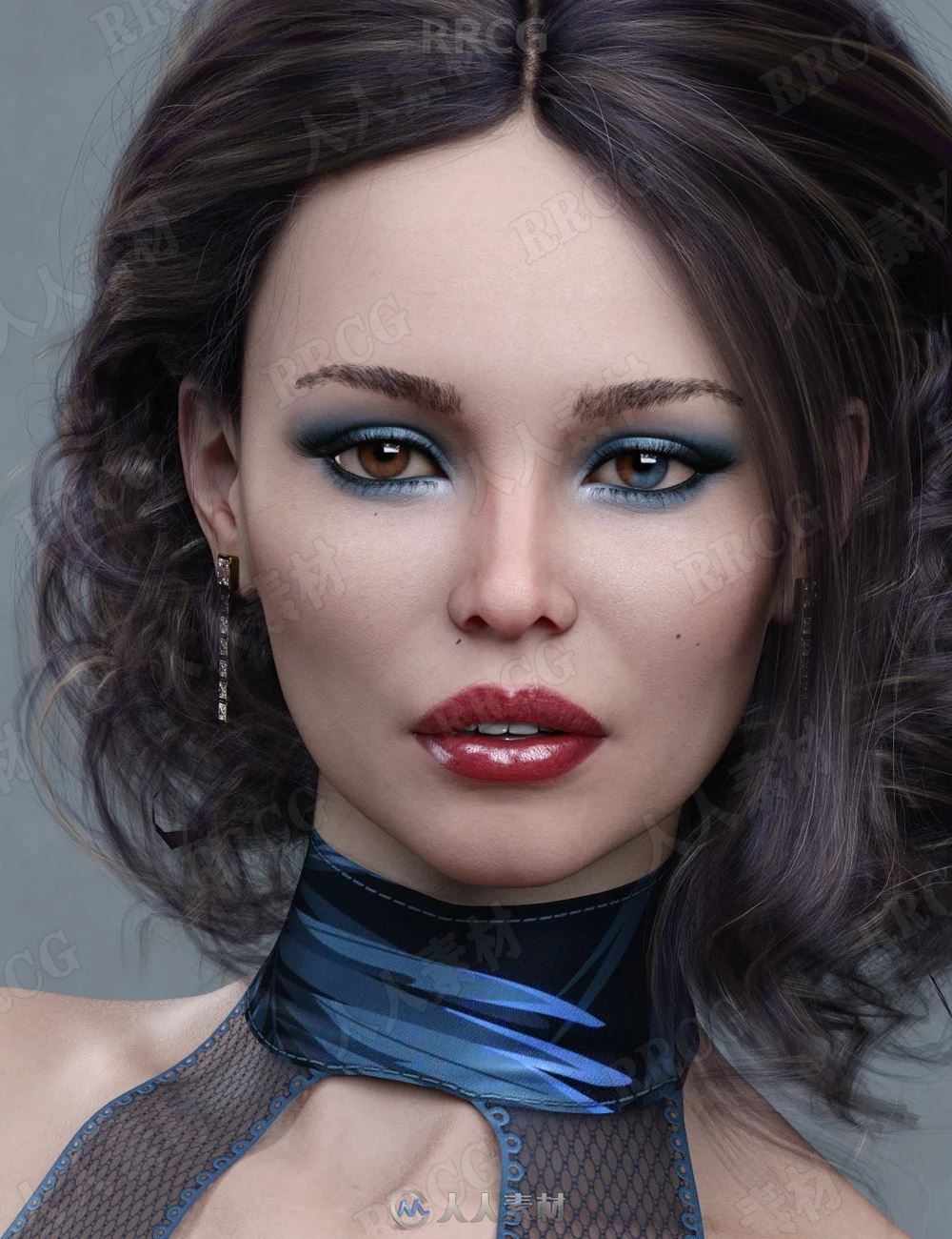 浓重妆容火辣身材欧美女性角色3D模型合集