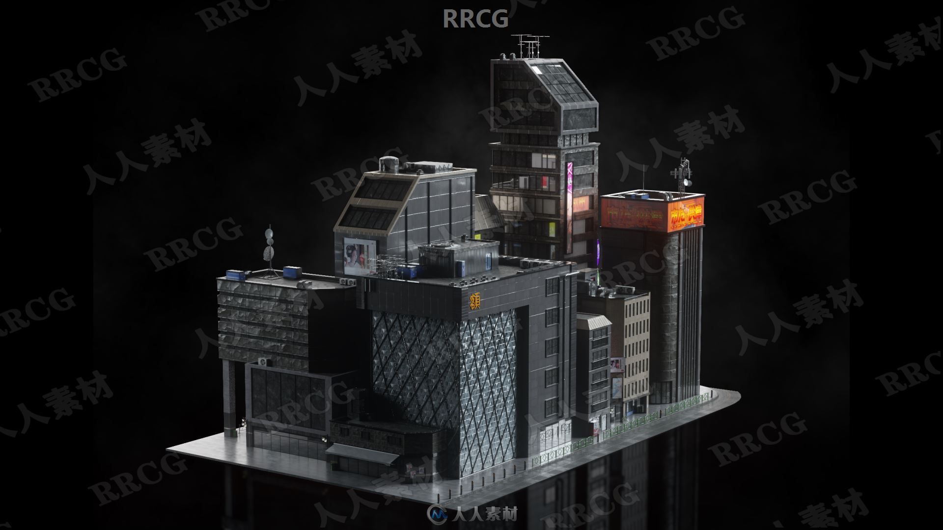 日本新东京Tokyo科幻城市建筑景观3D模型合集