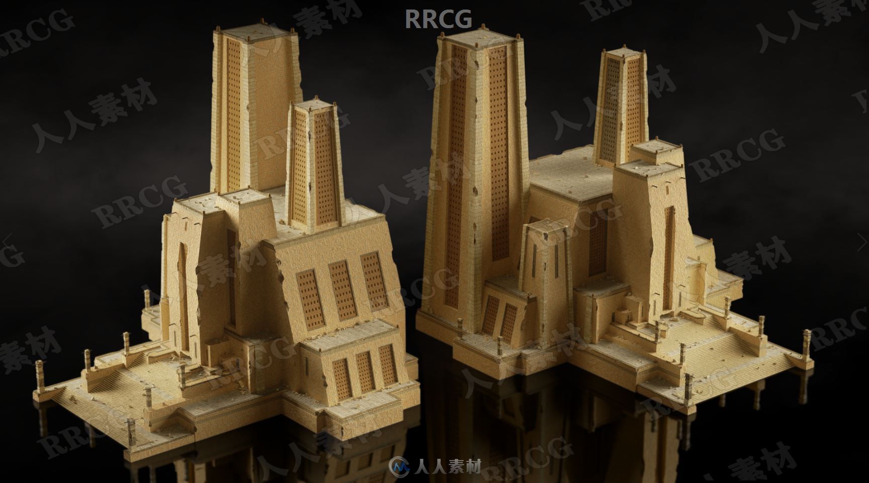 古代远古时期外星球神秘寺庙建筑景观3D模型合集