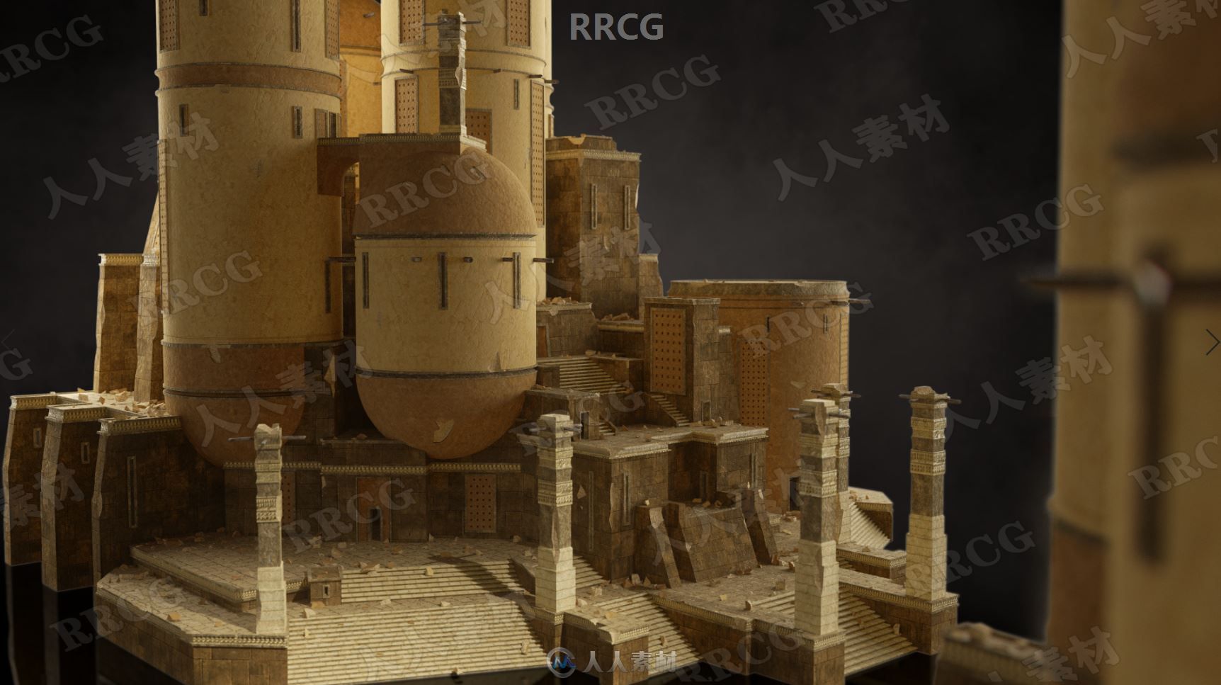 古代远古时期外星球神秘寺庙建筑景观3D模型合集