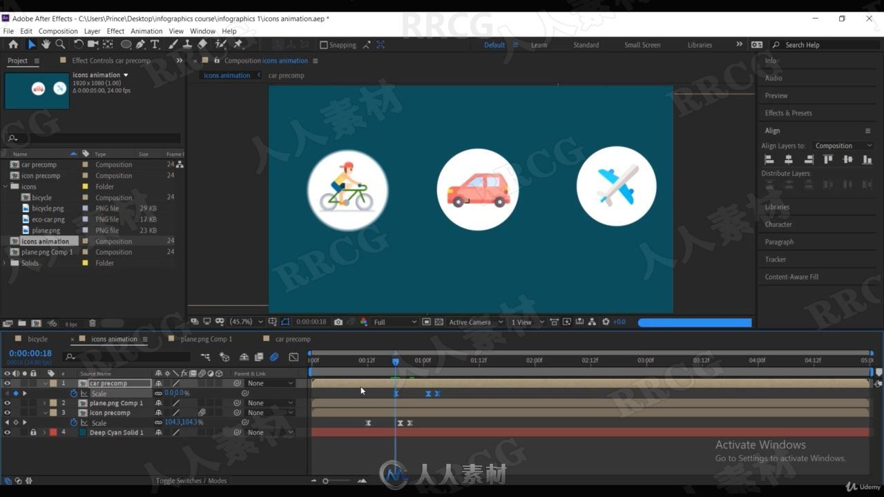 AE创建动画信息图表技术训练视频教程