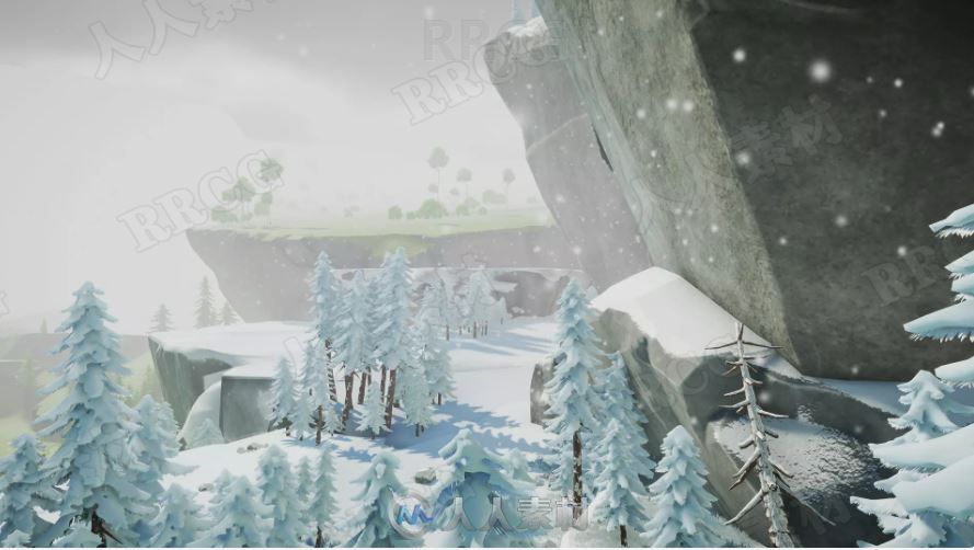 不同季节自然卡通植被森林环境Unity游戏素材资源