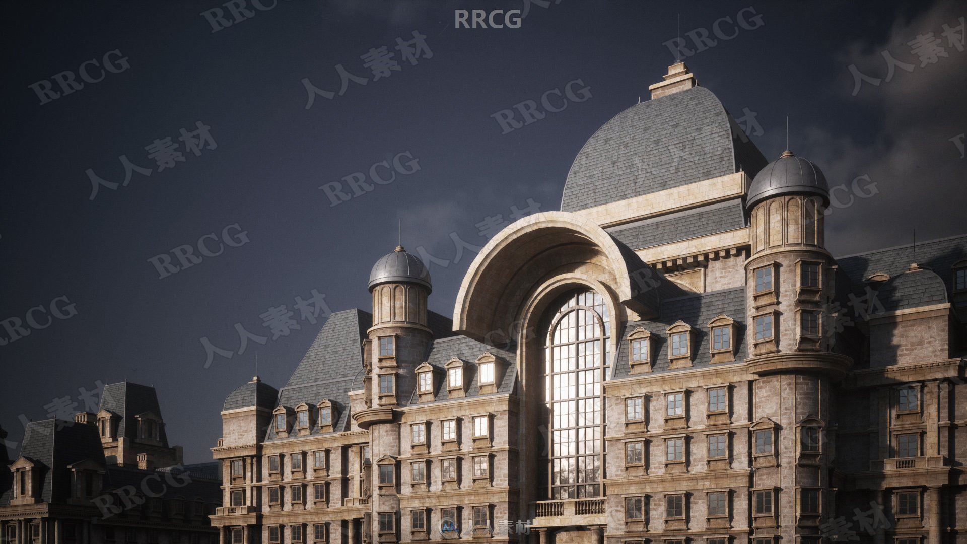 新古典主义风格巴黎伦敦欧洲建筑景观3D模型合集