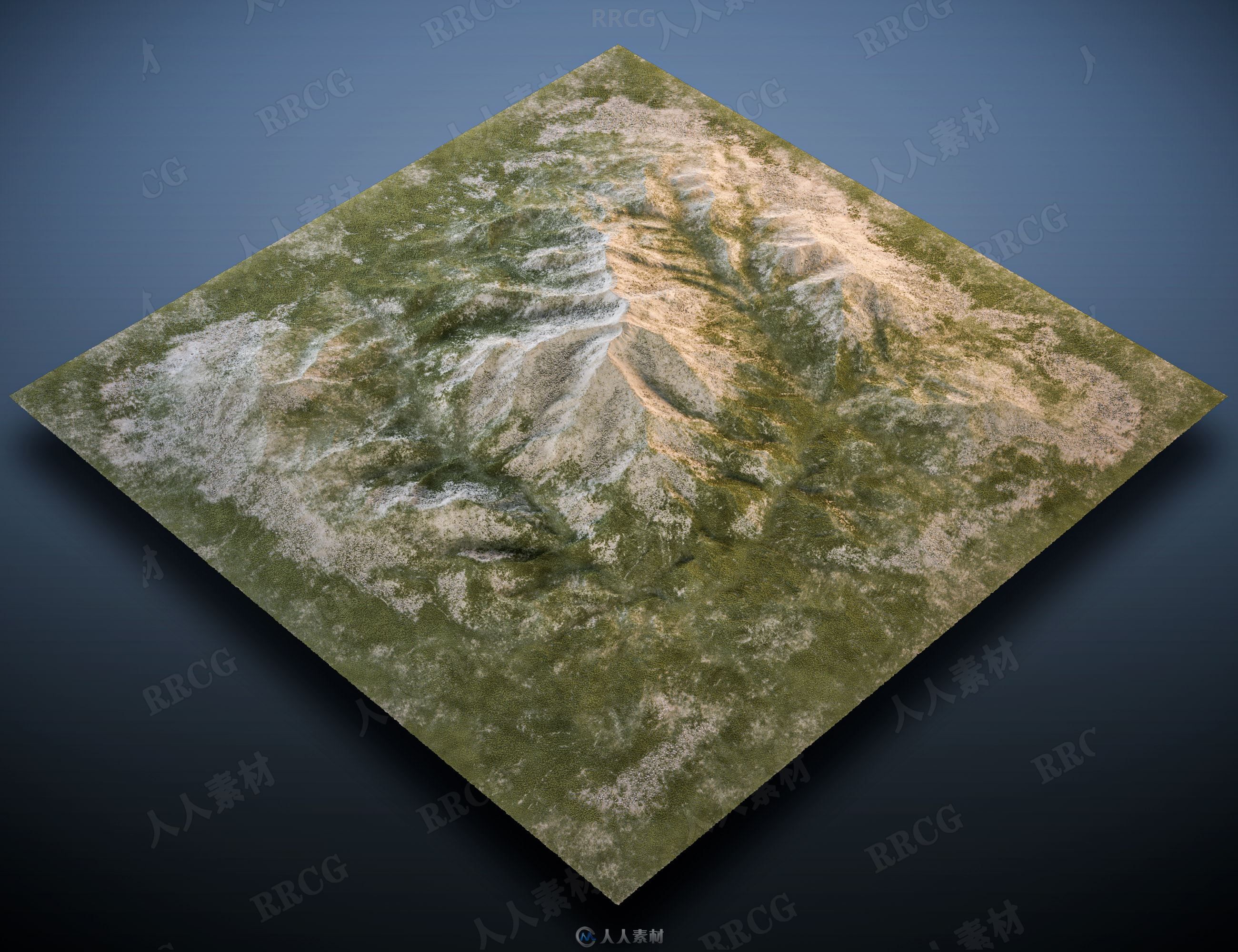 6种逼真莫哈韦沙漠3D景观地形3D模型合集