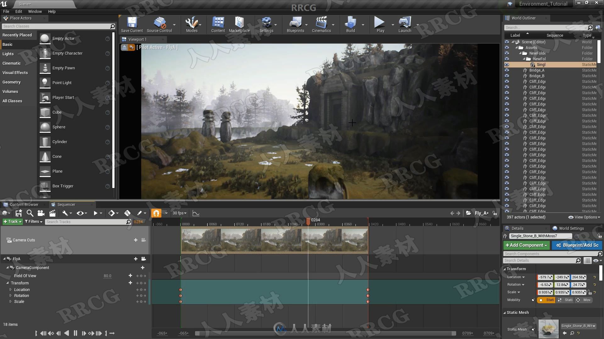 Unreal Engine逼真游戏自然环境场景制作工作流程视频教程