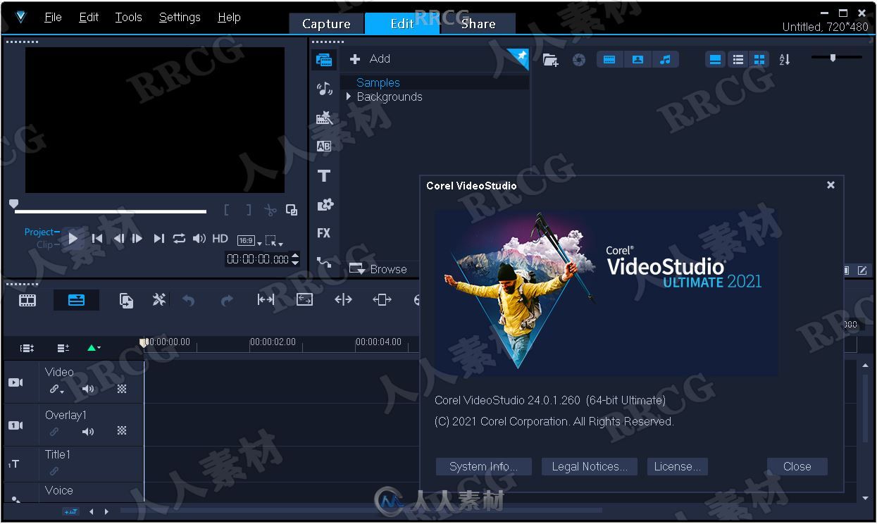 Corel VideoStudio 2022视频图像后期处理软件V25.1.0.472版