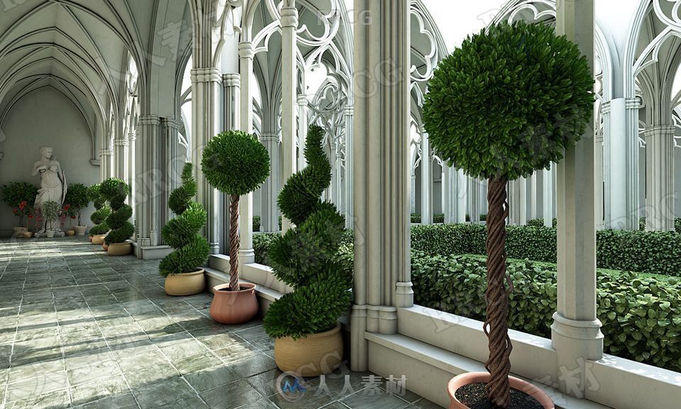 65组高品质盆栽装饰花草植物相关3D模型合集 Evermotion Archmodels第75季