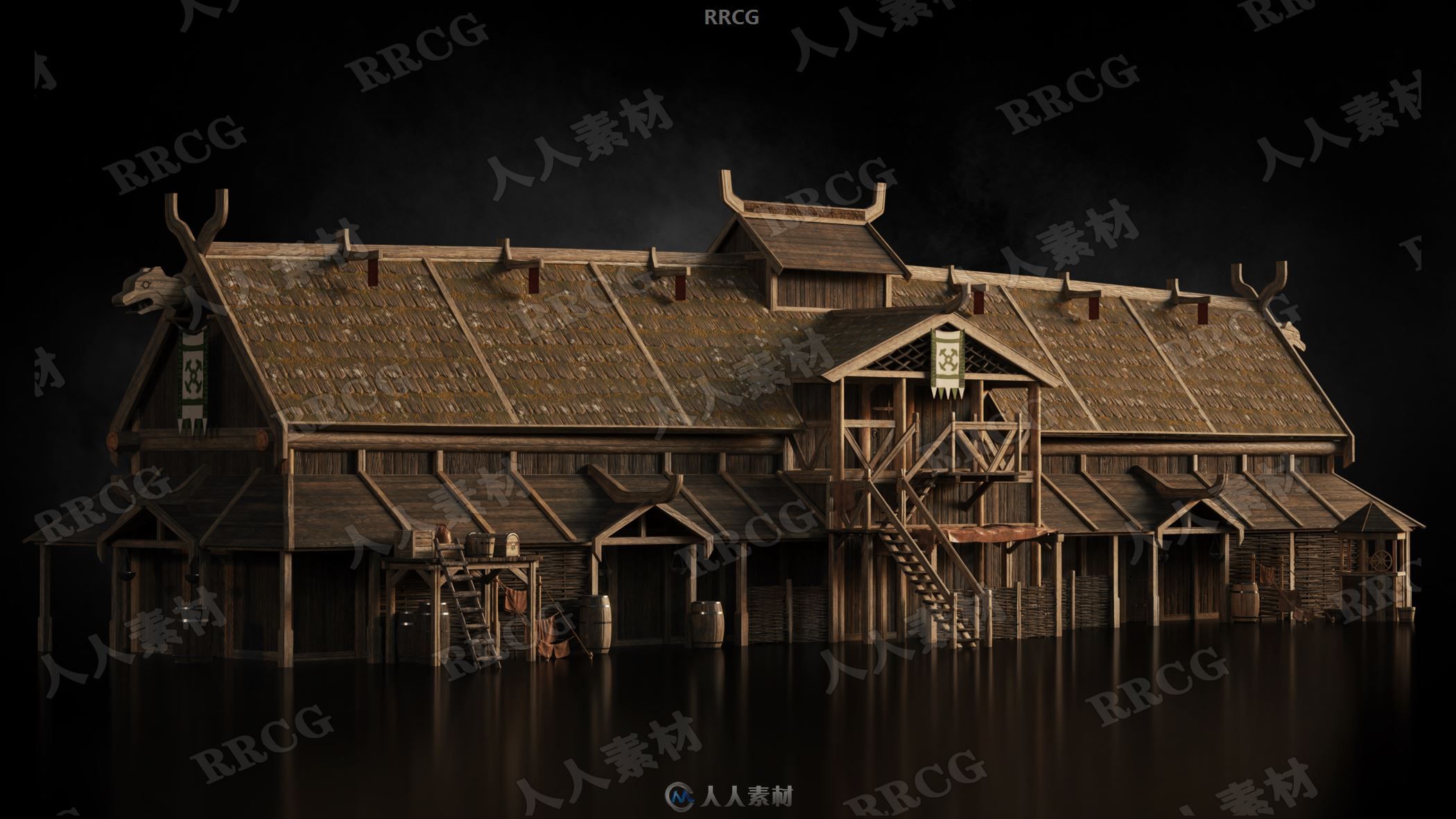 荣耀维京王国建筑景观3D模型合集 64GB完整版