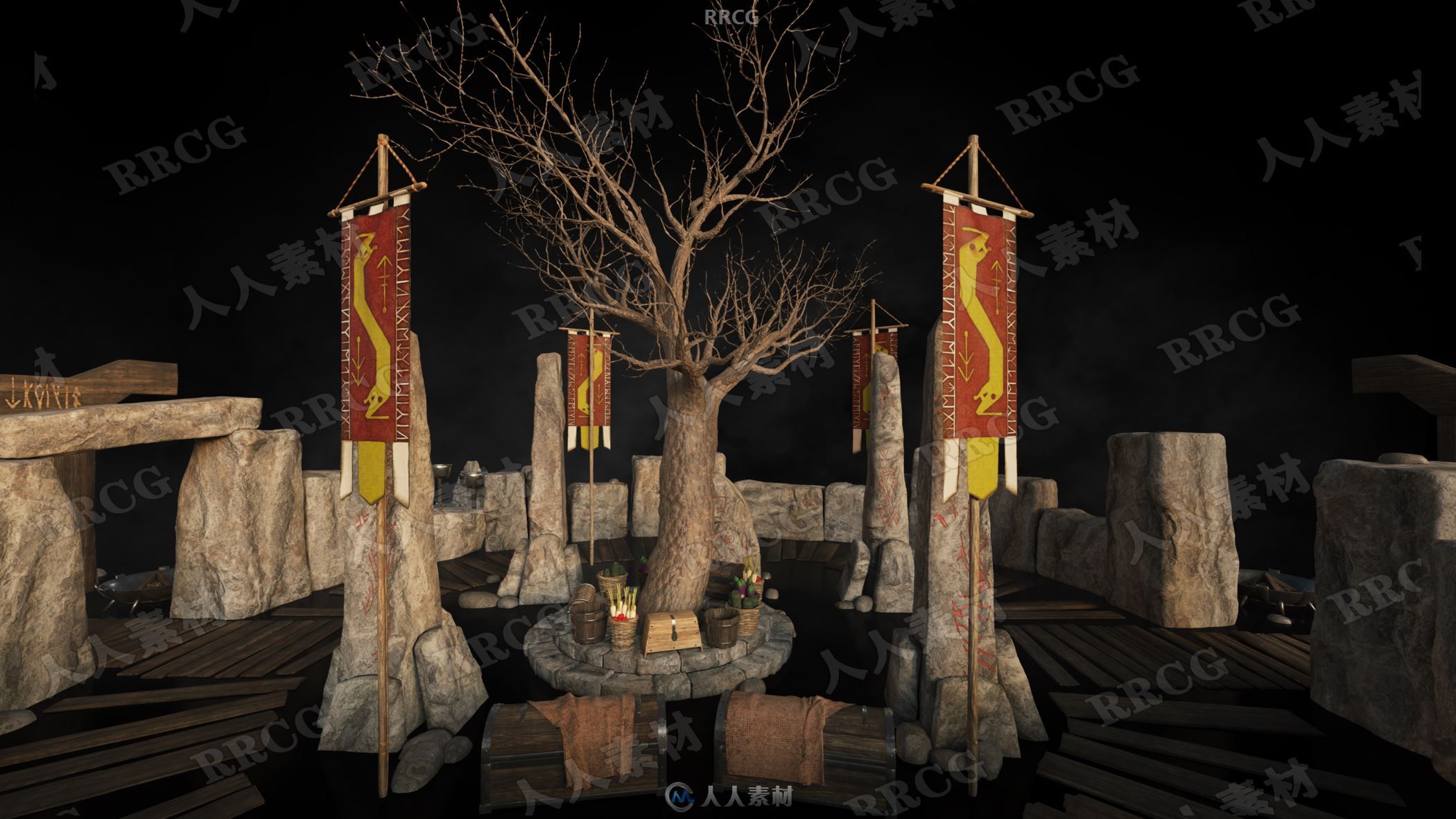 荣耀维京王国建筑景观3D模型合集 64GB完整版