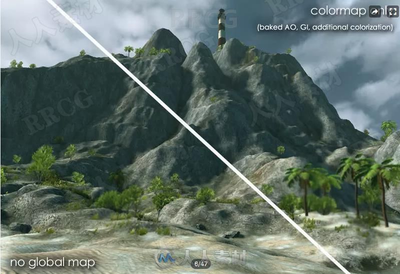 山峰洞穴室外逼真地形场景工具Unity游戏素材资源