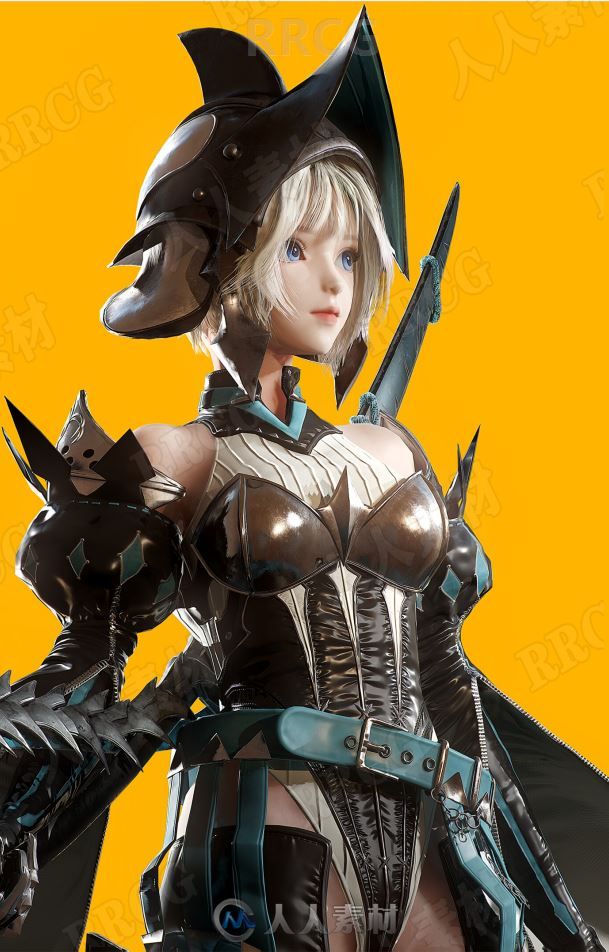 画师daeun kim机甲科幻战斗女性游戏角色3d画集 - cg素材岛