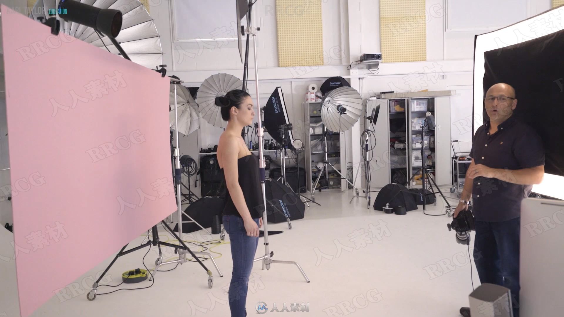 矩形环形灯工具打光人像室内拍摄技巧视频教程
