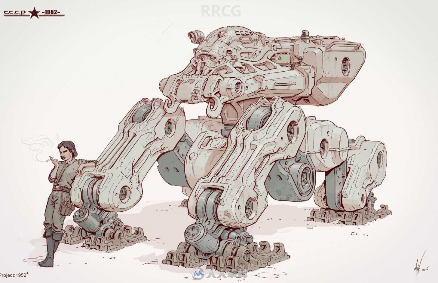 画师Michal Kus科幻机械风格坦克战机模型原画插画集