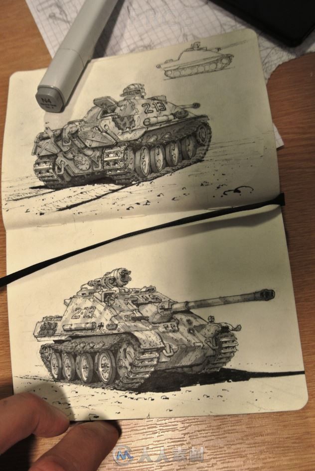 画师Michal Kus科幻机械风格坦克战机模型原画插画集