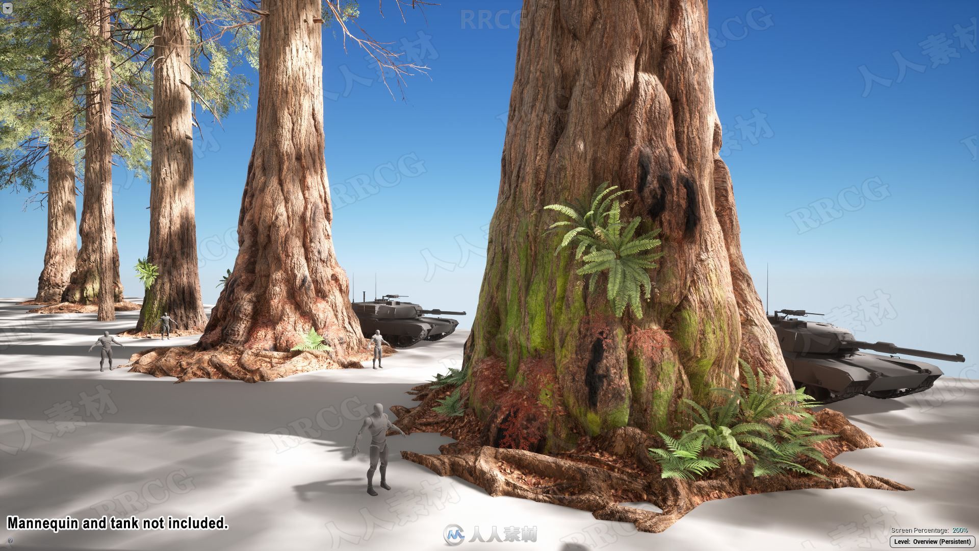 灌木森林自然景观填充场景环境Unreal Engine游戏素材资源