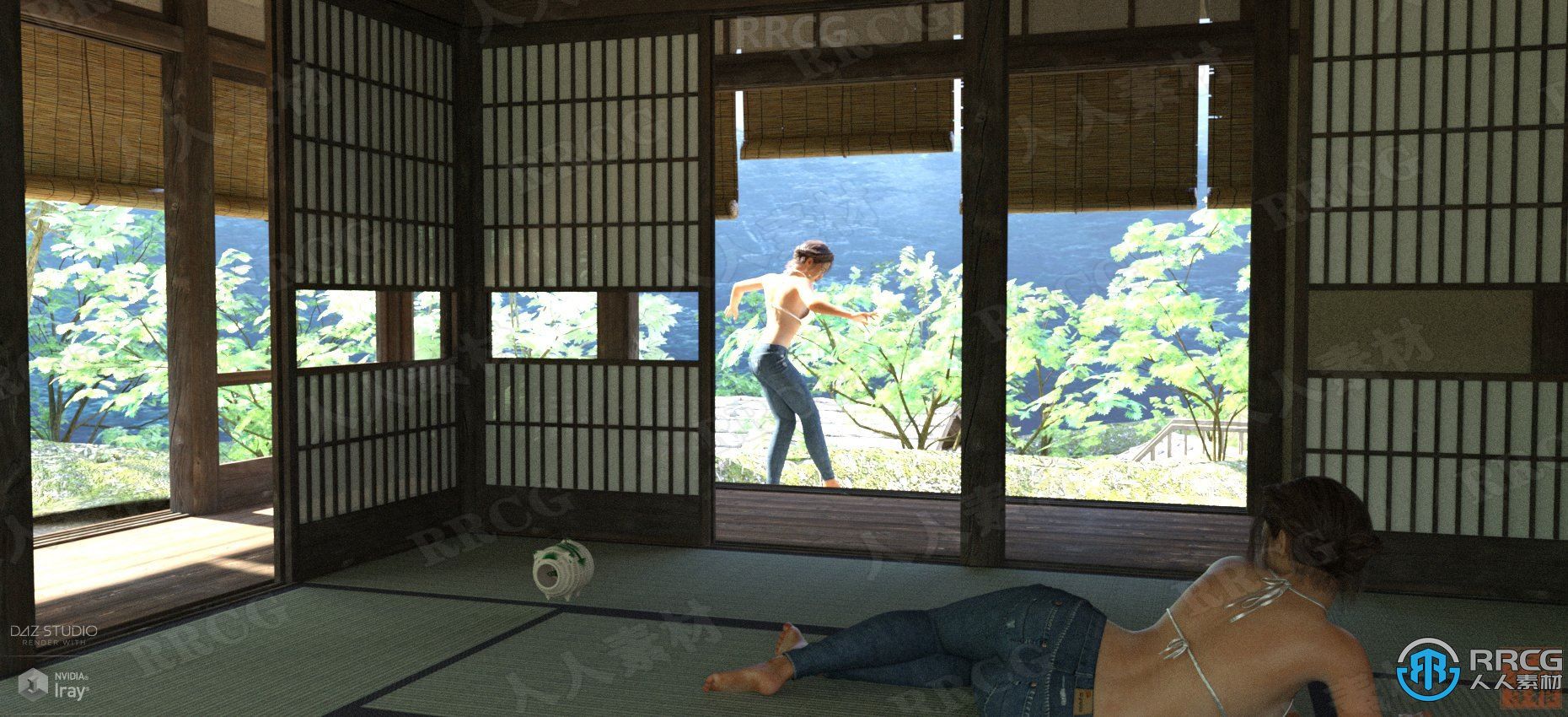日本温泉度假村庄建筑场景3D模型合集