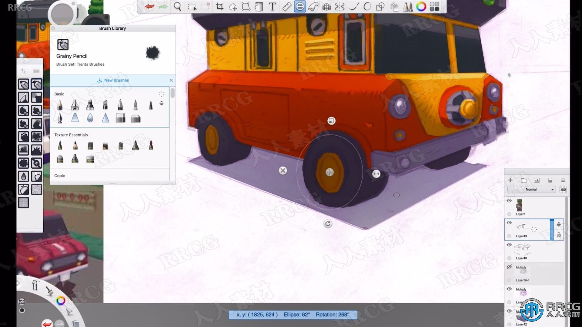导师Trent Kaniuga教你车辆透视绘画技法视频教程